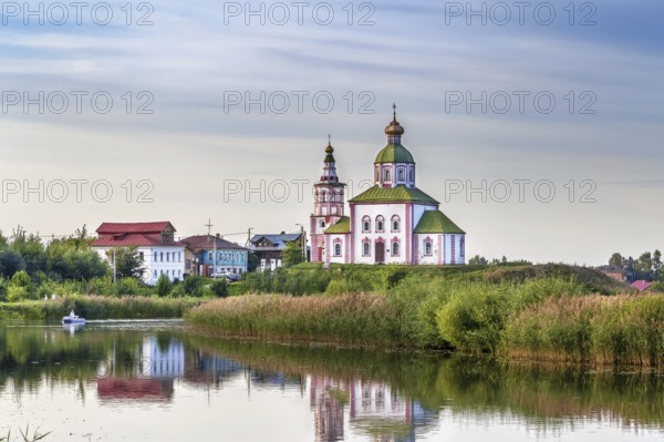 Landscape with Church of Elijah the Prophet in Suzdal, Russia, Europe