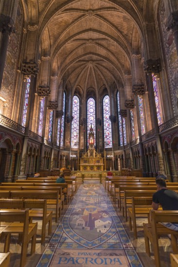The interior of Lille Cathedral, the Basilica of Notre Dame de la Treille, at Lille, France, Europe
