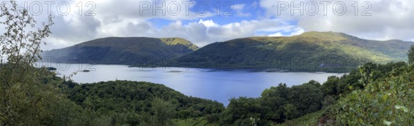 View from Ben Lomond, summit of Loch Lomond and the Trossachs National Park, Rowardennan, Scotland, Great Britain