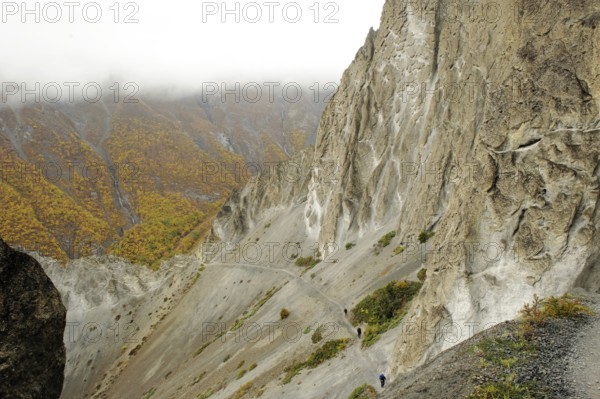 Landscape way to Thilicho, Khangsar, Manang, Nepal, Asia