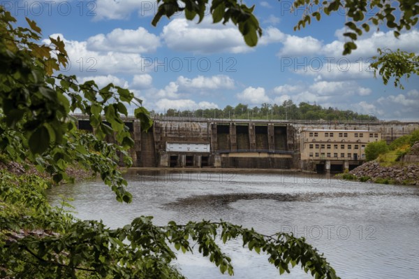 Zschopau Saxony River landscape Wall Dam