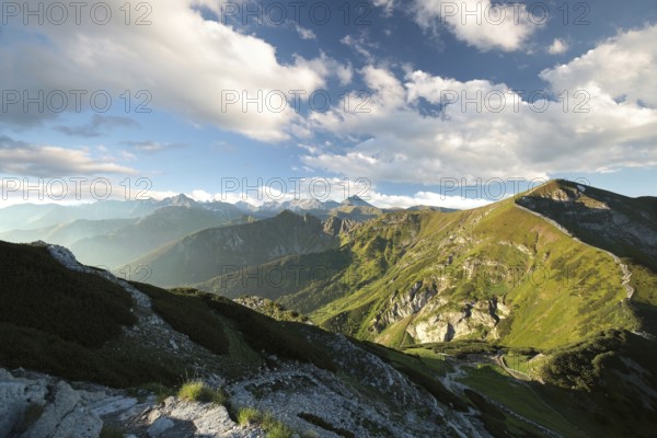 View of the Tatra Mountains during sunrise