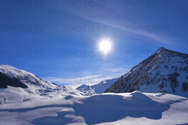 Cerler Ampriu mountain in Pyrenees of Huesca in Spain