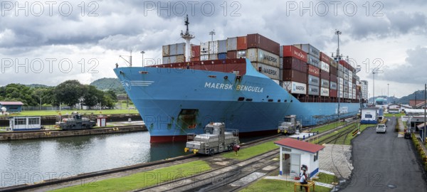 Miraflores locks, Panama Canal, Panama City, Panama, Central America