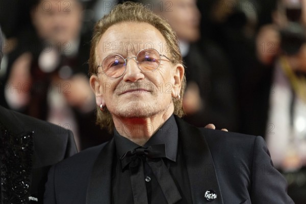 Cannes, France - 16.5.2024: U2 singer Bono during the Bono: Stories Of Surrender red carpet during the 78th Cannes International Film Festival. The film festival takes place from 13 to 24 May 2025