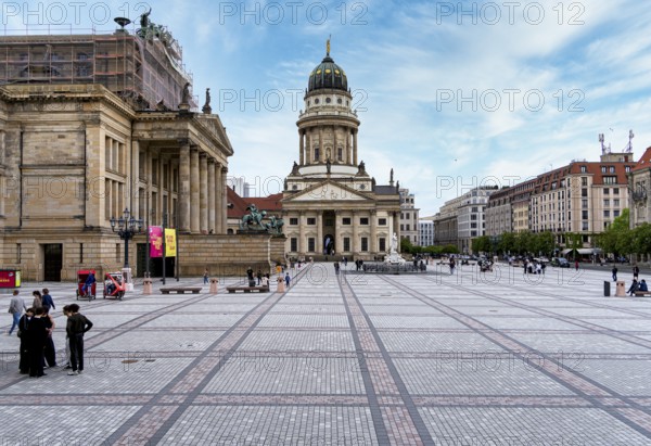 After the remodelling, monotonous-looking, newly designed Gendarmenmarkt in Berlin-Mitte, Germany, Europe