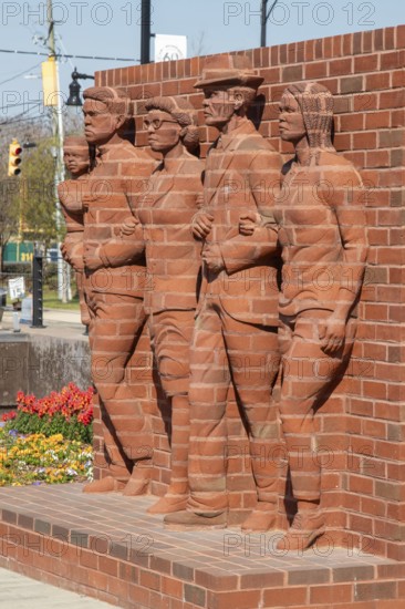Montgomery, Alabama - Legacy Plaza, which contains artwork about the civil rights movement. The Plaza is across the street from The Legacy Museum, both of which are projects of the Equal Justice Initiative