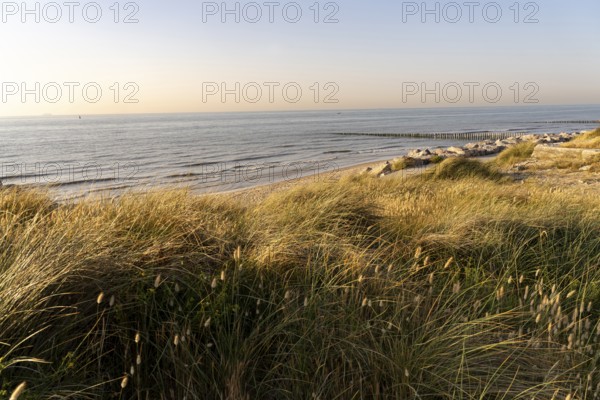 On the Plage de Sangatte beach on the Côte d'Opale or Opal Coast in Sangatte, France, Europe
