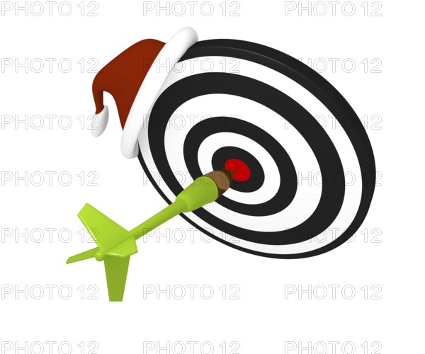 Christmas sale concept with dart hitting