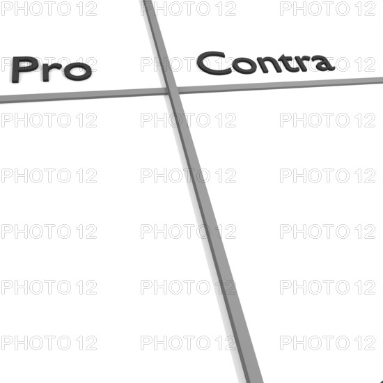 Pro and contra background with space for text