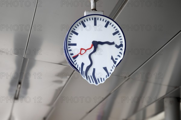 German train station clock, time is running