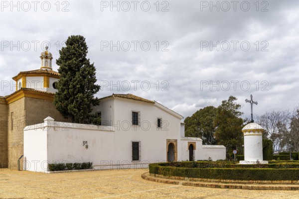 La Rabida, Spain - 14 March, 2022: view of the Monastery of Santa Maria de la Rábida