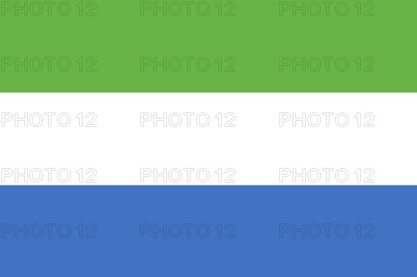 Flag of Sierra Leone, Vector illustration