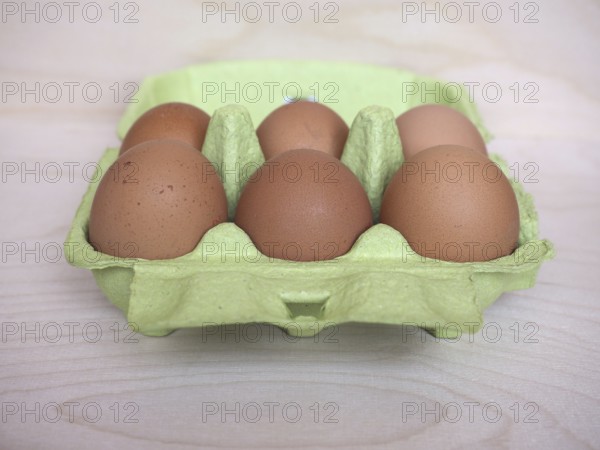 Half dozen eggs carton