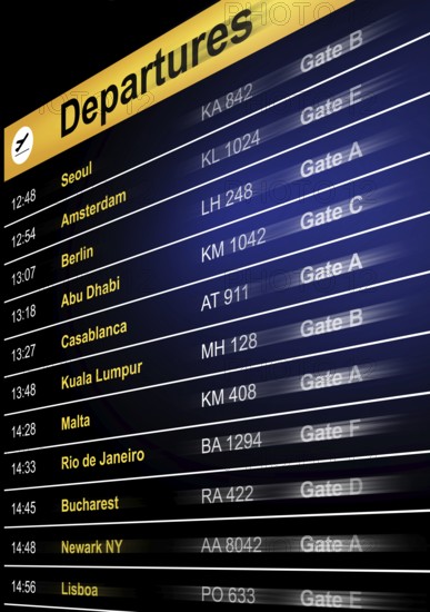 picture of a departures concept