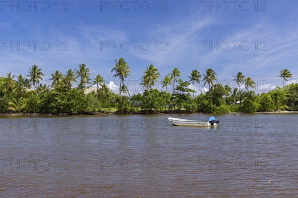 Pacific Harbor sandy beaches on Queens Road, Pacific Harbor Village, Viti Levu Island, Fiji, Oceania
