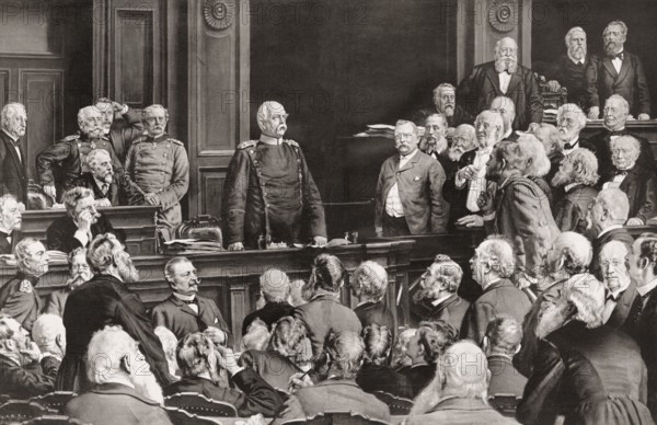 Otto von Bismarck speech regarding the veteran reserve bill on 6 February 1888 at the Reichstag Berlin, German Empire