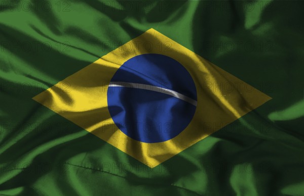 Brazil flag with texture on a background