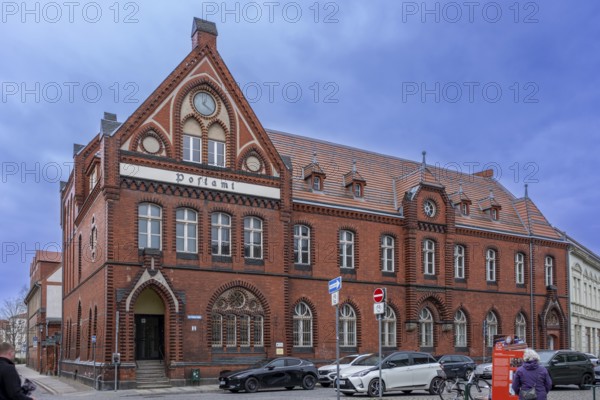 Listed Imperial Post Office from 1896 in the historic city centre, Perleberg, Brandenburg, Germany, Europe