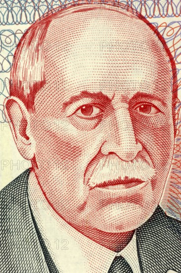 Eduardo Acevedo Vasquez (1857-1848) on 10 Pesos Uruguayos 1998 Banknote from Uruguay. Uruguayan lawyer, historian and politician