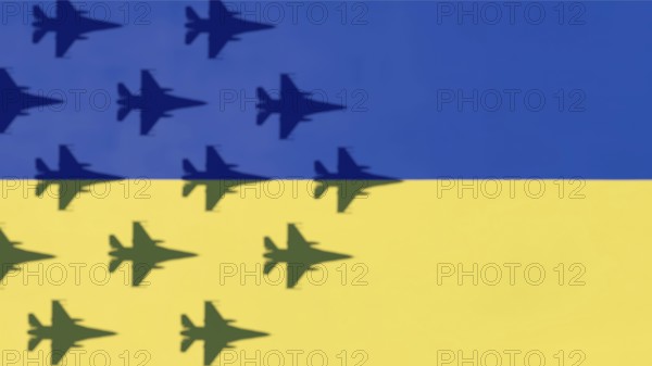 Symbolic image on the subject of fighter jet deliveries to Ukraine