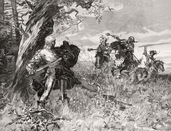 Death of Florian Geyer von Giebelstadt, German Peasants' War, 1525