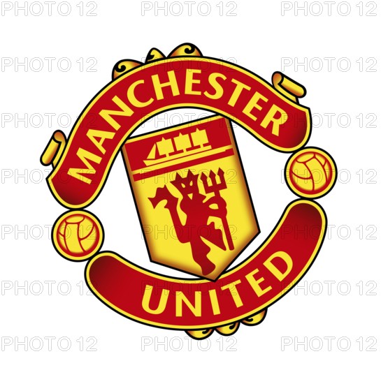 Nach links gedreht, Manchester United Logo, Fußball, Logo