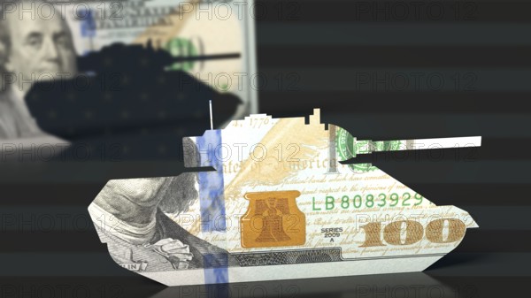 Symbolic image on the topic of financing the U.S. Army