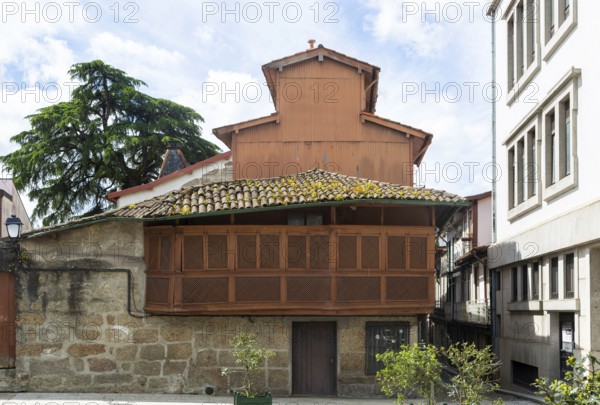 Historic medieval building, Casa das Rótulas, city of Guimaraes, northern Portugal
