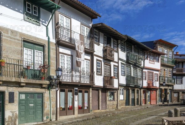 Historic buildings in Praça de São Tiago, city of Guimaraes, northern Portugal