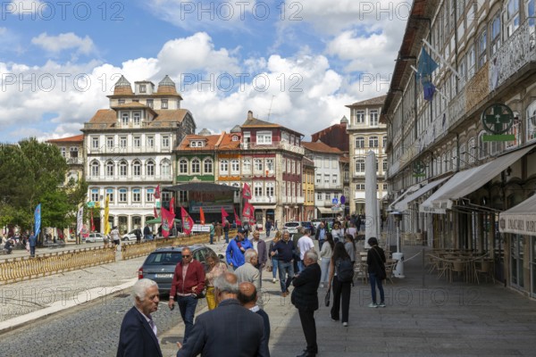 Large main square, Largo do Toural, Toural square, city of Guimaraes, northern Portugal