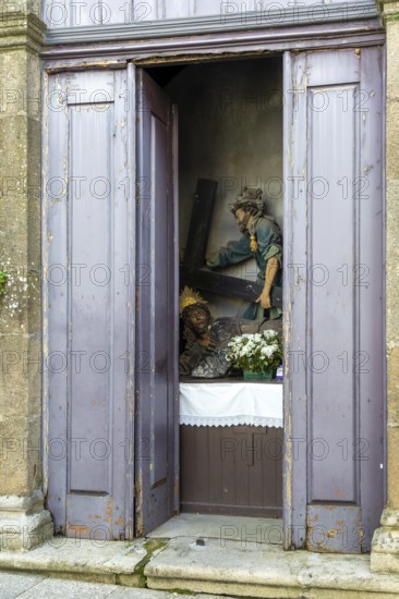 Chapel of Passos, station of the cross, Christ falls for the second time, Guimaraes, northern Portugal