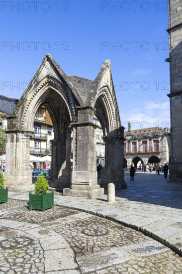 Padrão do Salado monument, Largo da Oliveira square, city of Guimaraes, northern Portugal