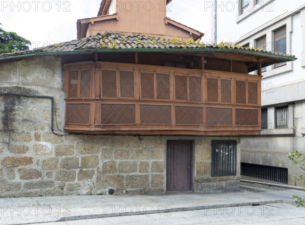 Historic medieval building, Casa das Rótulas, city of Guimaraes, northern Portugal