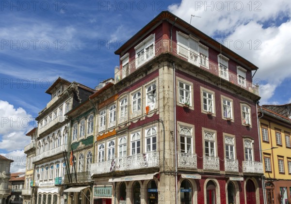 Historic buildings Largo do Toural and Rua de Santa Antonio, city centre Guimaraes, northern Portugal