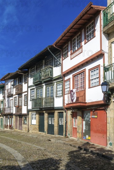 Historic buildings in Praça de São Tiago, city of Guimaraes, northern Portugal