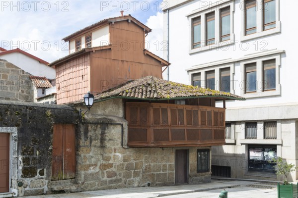 Historic medieval building, Casa das Rótulas, city of Guimaraes, northern Portugal