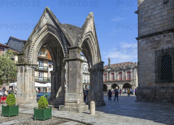 Padrão do Salado monument, Largo da Oliveira square, city of Guimaraes, northern Portugal