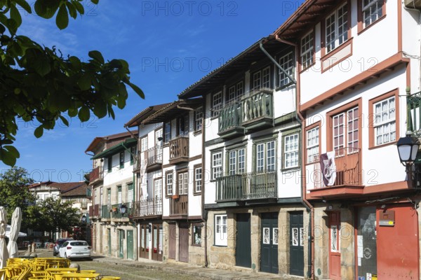 Historic buildings in Praça de São Tiago, city of Guimaraes, northern Portugal