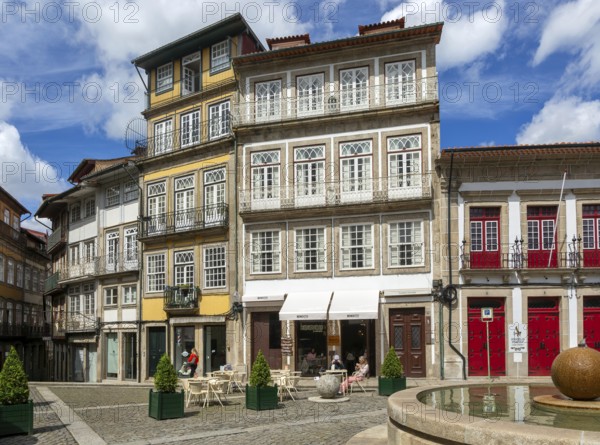 Historic buildings Largo da Misericórdia, city centre of Guimaraes, northern Portugal