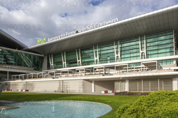 Modern architecture of airport terminal building, Aeroporto Francisco Sa Carneiro, Porto airport, Portugal, Europe
