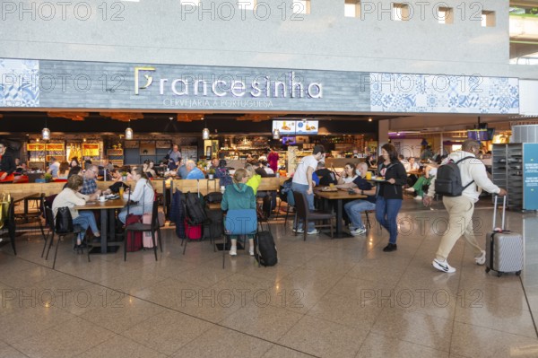 Francesinha cafe restaurant departure lounge area, Aeroporto Francisco Sa Carneiro, Porto airport, Portugal, Europe