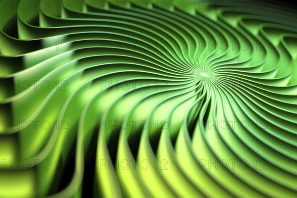 A nice abstract green swirl background 3d illustration