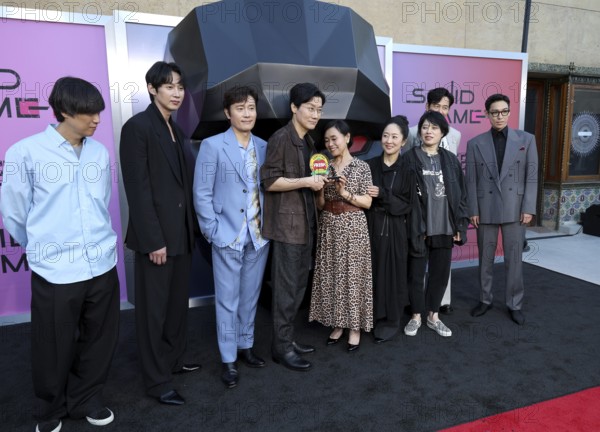 Kim Ji-yong, Park Sung Hoon, Lee Byung-hun, Hwang Dong-hyuk, Kang Ae-shim, Chae Kyoung-sun, Nam Na-young, Lee Jung-jae and Choi Seung-hyun at Netflix's 'Squid Game 2' ATAS Event held at the Egyptian Theatre in Hollywood, USA on May 30, 2025, Hollywood, CA, USA, Los Angeles, California, USA, North America