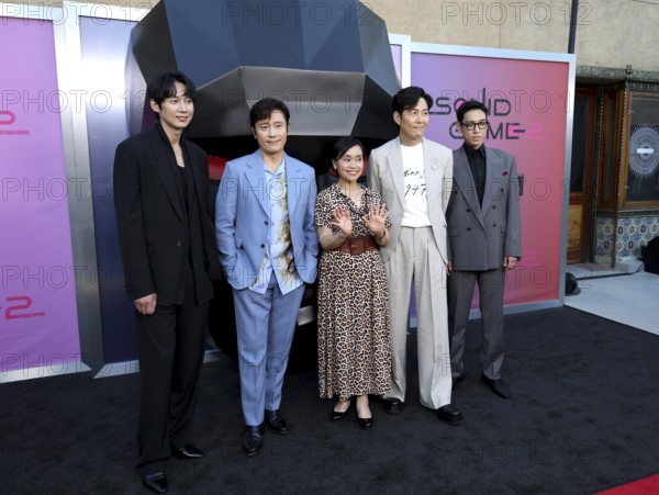 Park Sung Hoon, Lee Byung-hun, Kang Ae-shim, Lee Jung-jae and Choi Seung-hyun at Netflix's 'Squid Game 2' ATAS Event held at the Egyptian Theatre in Hollywood, USA on May 30, 2025, Hollywood, CA, USA, Los Angeles, California, USA, North America
