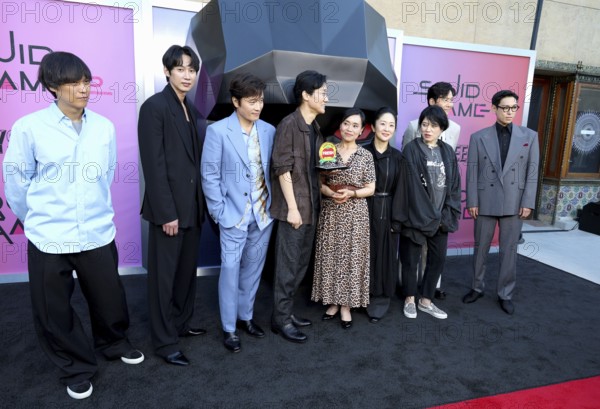 Kim Ji-yong, Park Sung Hoon, Lee Byung-hun, Hwang Dong-hyuk, Kang Ae-shim, Chae Kyoung-sun, Nam Na-young, Lee Jung-jae and Choi Seung-hyun at Netflix's 'Squid Game 2' ATAS Event held at the Egyptian Theatre in Hollywood, USA on May 30, 2025, Hollywood, CA, USA, Los Angeles, California, USA, North America