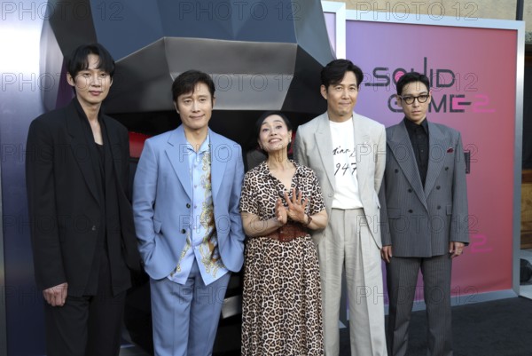 Park Sung Hoon, Lee Byung-hun, Kang Ae-shim, Lee Jung-jae and Choi Seung-hyun at Netflix's 'Squid Game 2' ATAS Event held at the Egyptian Theatre in Hollywood, USA on May 30, 2025, Hollywood, CA, USA, Los Angeles, California, USA, North America