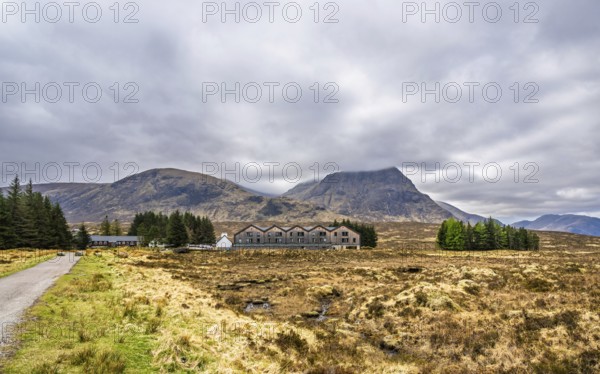 Mountains and Moors over Glen Etive Valley, Glencoe, Highlands, Scotland and Buachaille Etive Mòr, The Buachaille, Glen Etive, Highlands, Scotland, UK