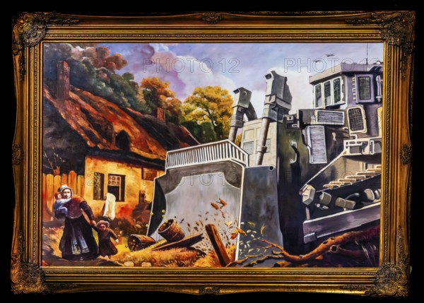 Banksy - Destruction of the Palestinian Livelihood Walled Hotel, exhibition The World of Banksy
