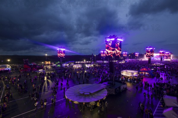 Main stage with monitors at the Rock am Ring Festival on Friday, Nürburgring race track race track, 07.06.2025